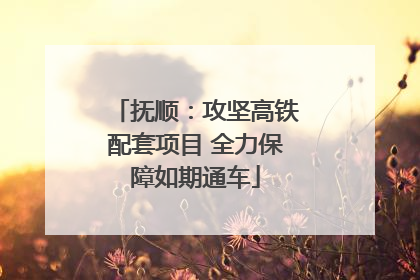 抚顺：攻坚高铁配套项目 全力保障如期通车