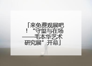 来免费观展吧！“守望与在场——毛本华艺术研究展”开幕