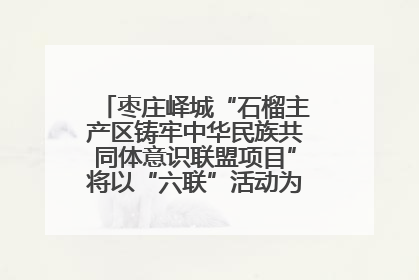 枣庄峄城“石榴主产区铸牢中华民族共同体意识联盟项目”将以“六联”活动为抓手深化品牌建设