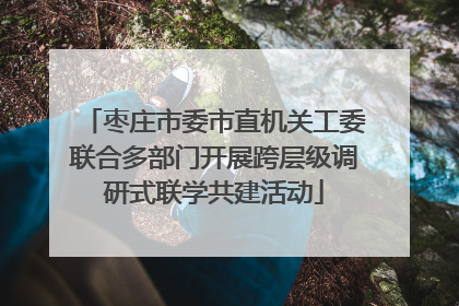 枣庄市委市直机关工委联合多部门开展跨层级调研式联学共建活动