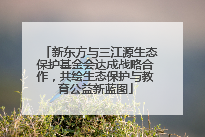 新东方与三江源生态保护基金会达成战略合作，共绘生态保护与教育公益新蓝图