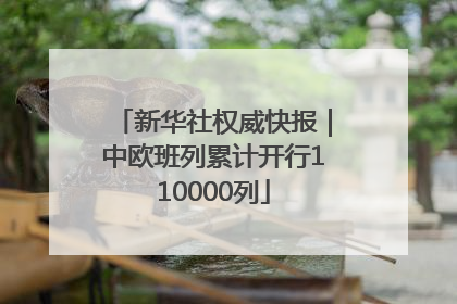 新华社权威快报｜中欧班列累计开行110000列