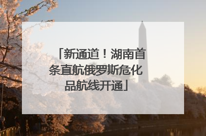 新通道！湖南首条直航俄罗斯危化品航线开通