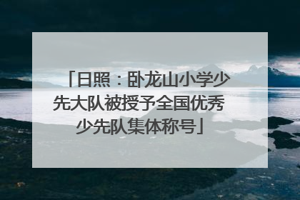 日照：卧龙山小学少先大队被授予全国优秀少先队集体称号