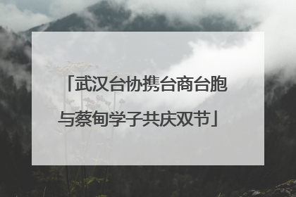武汉台协携台商台胞与蔡甸学子共庆双节
