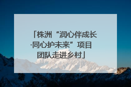 株洲“润心伴成长·同心护未来”项目团队走进乡村
