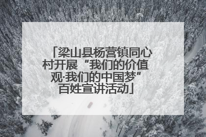 梁山县杨营镇同心村开展“我们的价值观·我们的中国梦”百姓宣讲活动