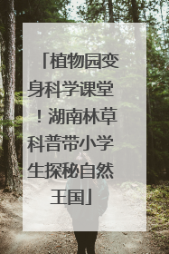 植物园变身科学课堂！湖南林草科普带小学生探秘自然王国