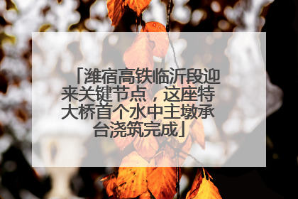潍宿高铁临沂段迎来关键节点，这座特大桥首个水中主墩承台浇筑完成