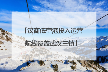 汉商低空港投入运营 航线覆盖武汉三镇