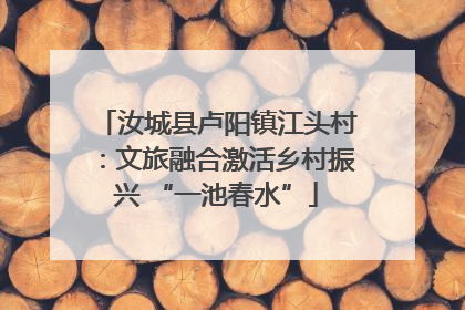 汝城县卢阳镇江头村：文旅融合激活乡村振兴 “一池春水”