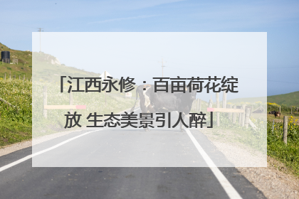 江西永修：百亩荷花绽放 生态美景引人醉