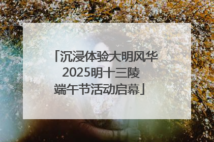 沉浸体验大明风华 2025明十三陵端午节活动启幕