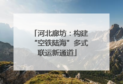 河北廊坊：构建“空铁陆海”多式联运新通道