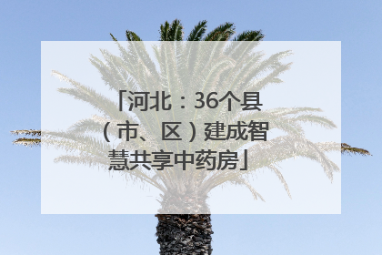 河北：36个县（市、区）建成智慧共享中药房