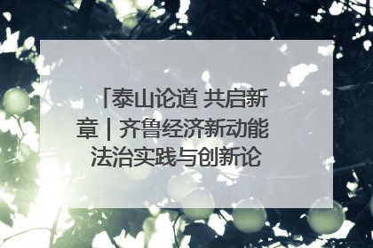 泰山论道 共启新章｜齐鲁经济新动能 法治实践与创新论坛成功举办
