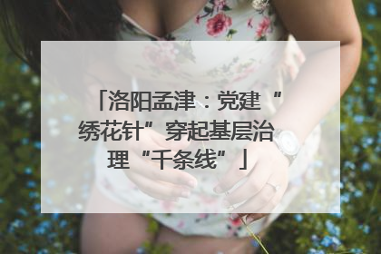 洛阳孟津：党建“绣花针”穿起基层治理“千条线”