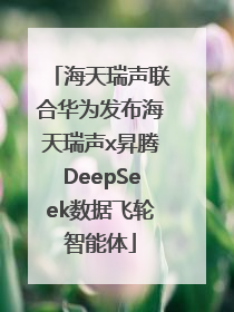 海天瑞声联合华为发布海天瑞声x昇腾DeepSeek数据飞轮智能体