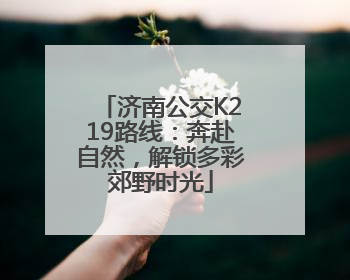 济南公交K219路线：奔赴自然，解锁多彩郊野时光