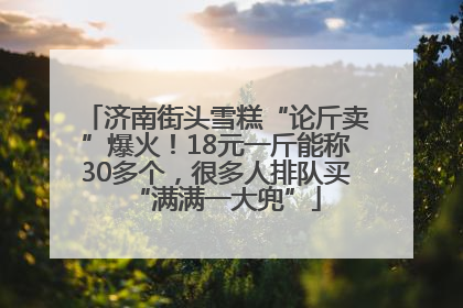 济南街头雪糕“论斤卖”爆火！18元一斤能称30多个，很多人排队买“满满一大兜”