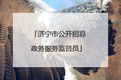 济宁市公开招募政务服务监督员