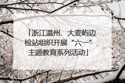 浙江温州、大麦屿边检站组织开展“六一”主题教育系列活动