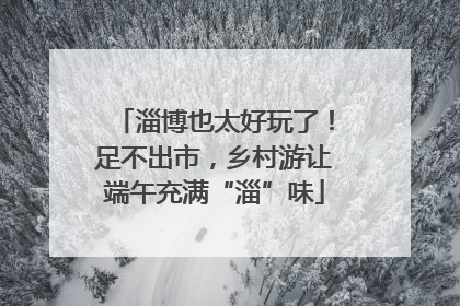 淄博也太好玩了！足不出市，乡村游让端午充满“淄”味
