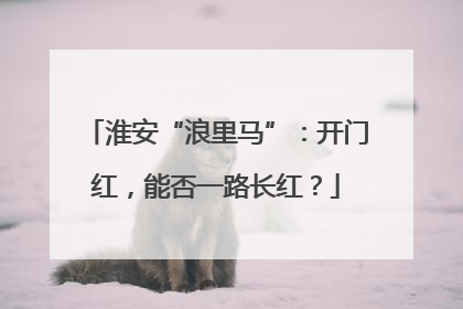 淮安“浪里马”：开门红，能否一路长红？