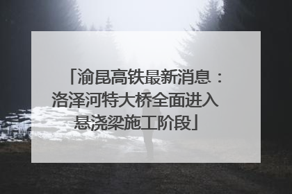 渝昆高铁最新消息：洛泽河特大桥全面进入悬浇梁施工阶段