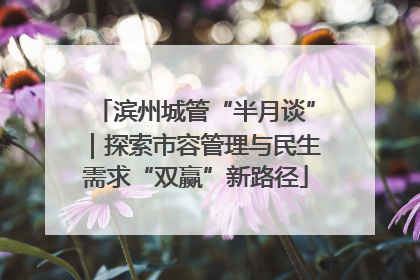 滨州城管“半月谈”｜探索市容管理与民生需求“双赢”新路径