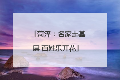 菏泽：名家走基层 百姓乐开花