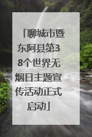 聊城市暨东阿县第38个世界无烟日主题宣传活动正式启动