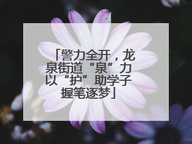 警力全开，龙泉街道“泉”力以“护”助学子握笔逐梦