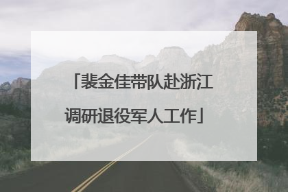 裴金佳带队赴浙江调研退役军人工作
