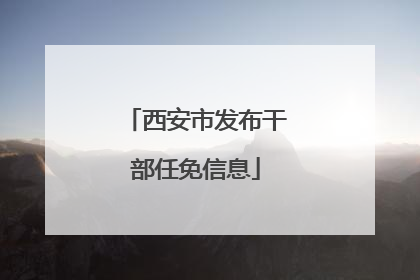 西安市发布干部任免信息