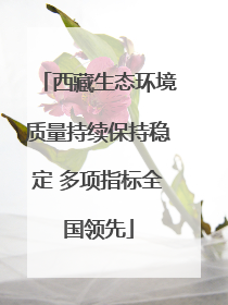 西藏生态环境质量持续保持稳定 多项指标全国领先