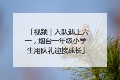 视频｜入队遇上六一，烟台一年级小学生用队礼迎接成长