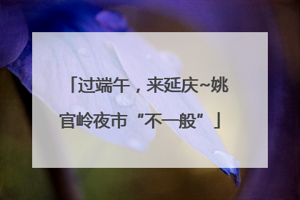 过端午，来延庆~姚官岭夜市“不一般”