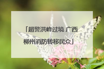 超警洪峰过境 广西柳州消防转移民众