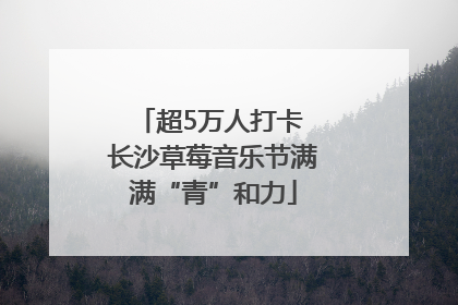 超5万人打卡 长沙草莓音乐节满满“青”和力