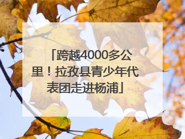 跨越4000多公里！拉孜县青少年代表团走进杨浦