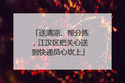 送清凉、帮分拣，江汉区把关心送到快递员心坎上
