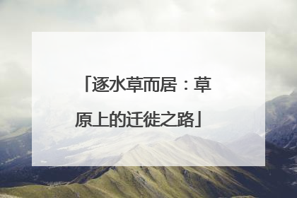 逐水草而居：草原上的迁徙之路