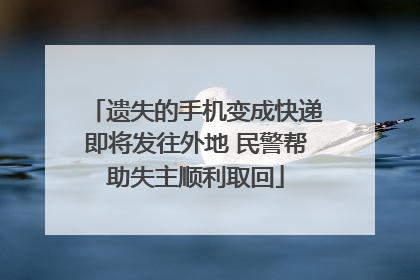 遗失的手机变成快递即将发往外地 民警帮助失主顺利取回
