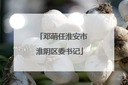 邓萌任淮安市淮阴区委书记