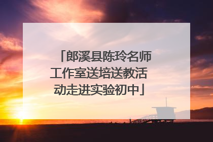 郎溪县陈玲名师工作室送培送教活动走进实验初中