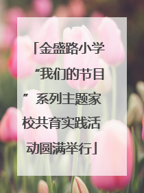 金盛路小学“我们的节目”系列主题家校共育实践活动圆满举行