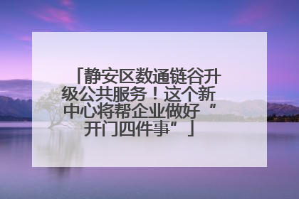 静安区数通链谷升级公共服务！这个新中心将帮企业做好“开门四件事”
