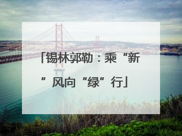 锡林郭勒：乘“新”风向“绿”行