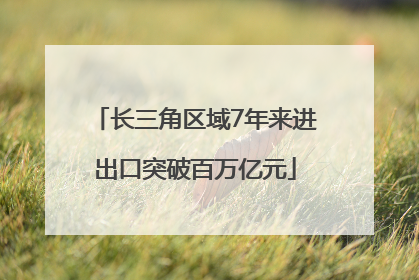 长三角区域7年来进出口突破百万亿元